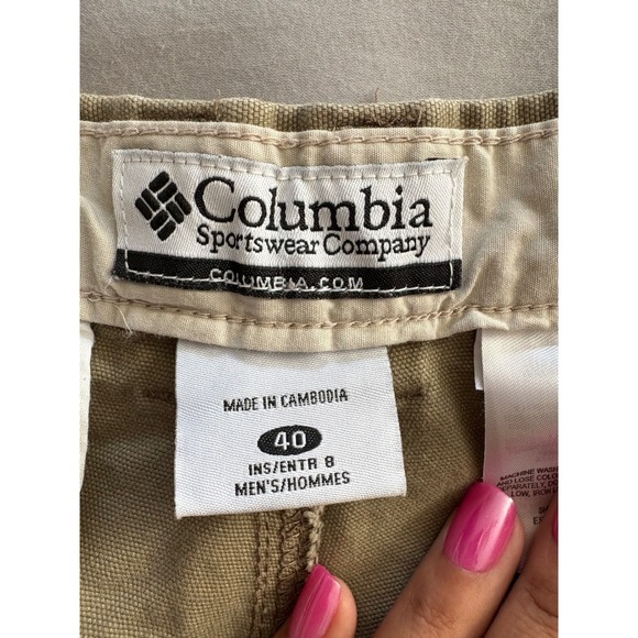 Columbia Mens Size 40‎ Beige Outdoor Casual Cargo Shorts Hiking Sportswear - Picture 6 of 8